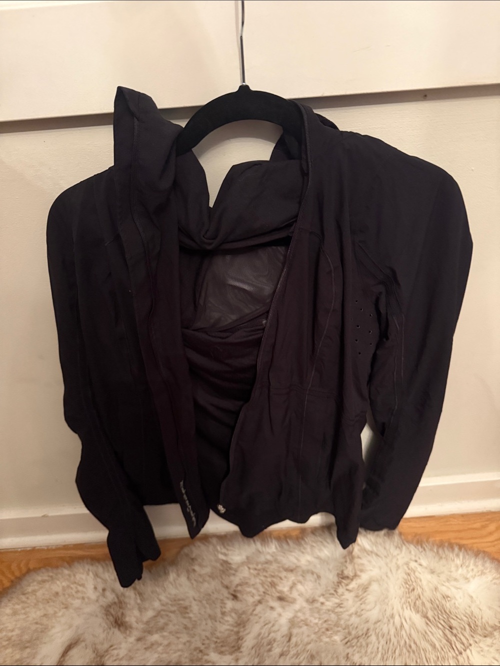 lululemon athletica Black Bomber-Style Zip Jacket